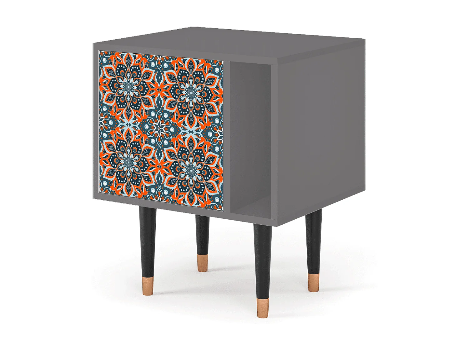 Stolik nocny - 57х69х48 cm - S2 - Fire Beetle, Szary