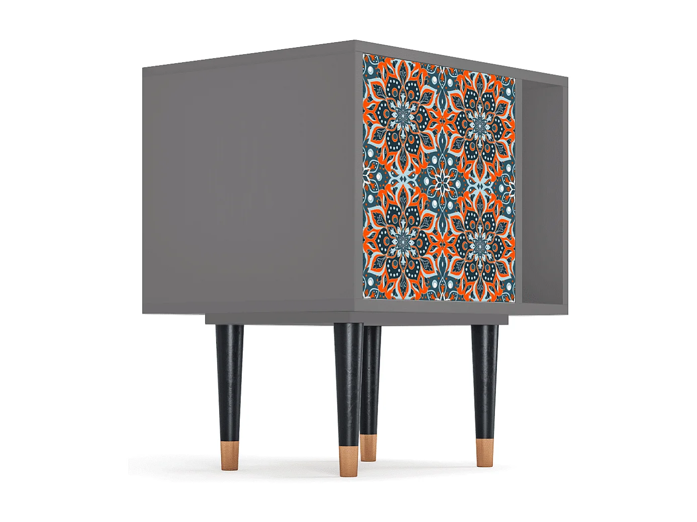 Stolik nocny - 57х69х48 cm - S2 - Fire Beetle, Szary