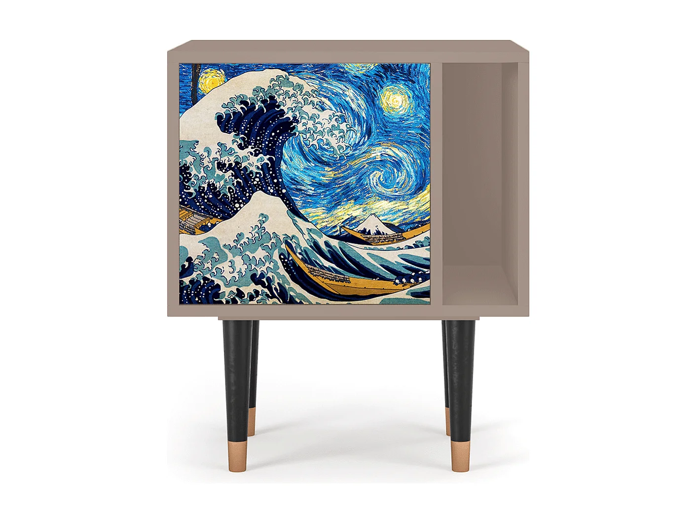 Stolik nocny - 57х69х48 cm - S2 - Great Wave, Latte