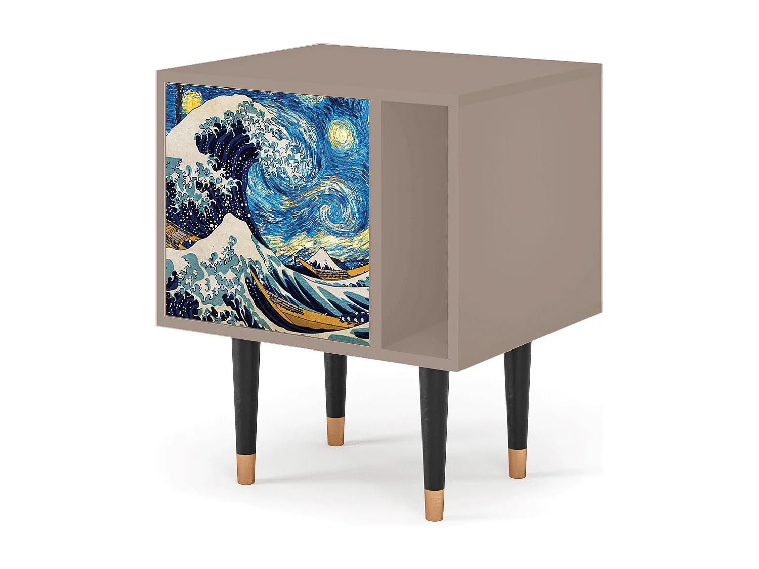 Stolik nocny - 57х69х48 cm - S2 - Great Wave, Latte