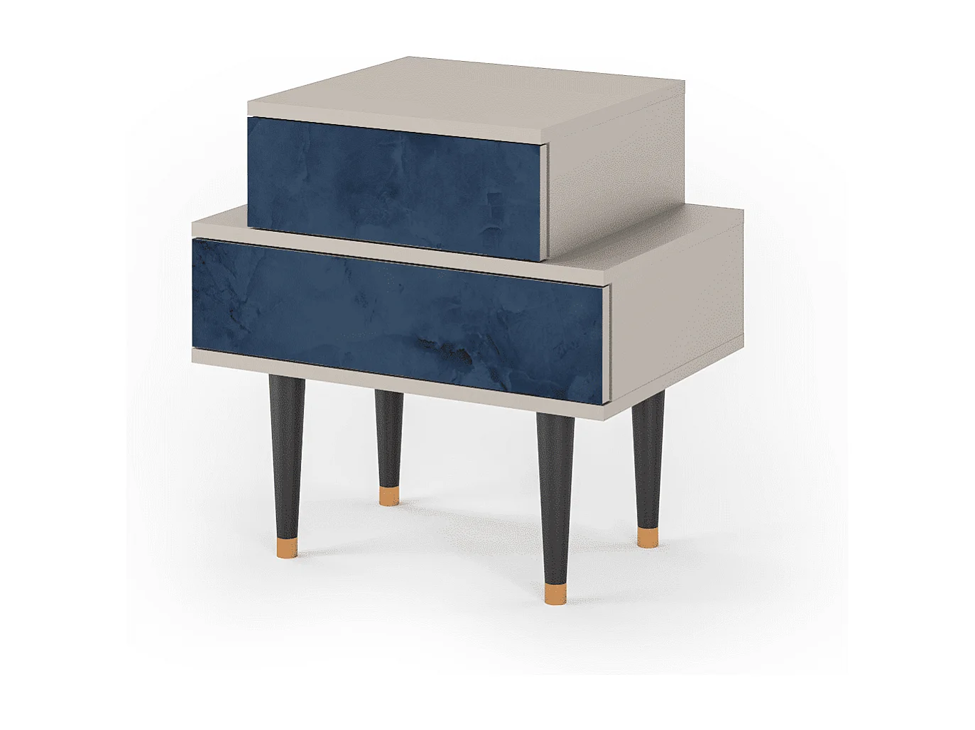 Stolik nocny - 58х58х41 cm - NS1 - Endless Galaxi, Piaskowy