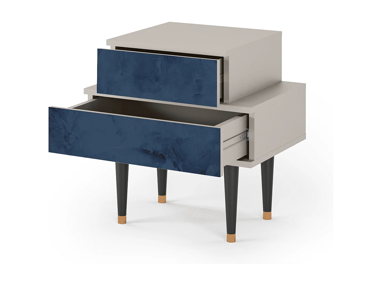 Stolik nocny - 58х58х41 cm - NS1 - Endless Galaxi, Piaskowy