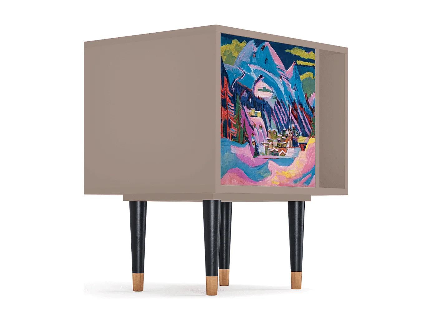 Table de nuit - 57х69х48 cm - S2 - Davos Winter, Latte