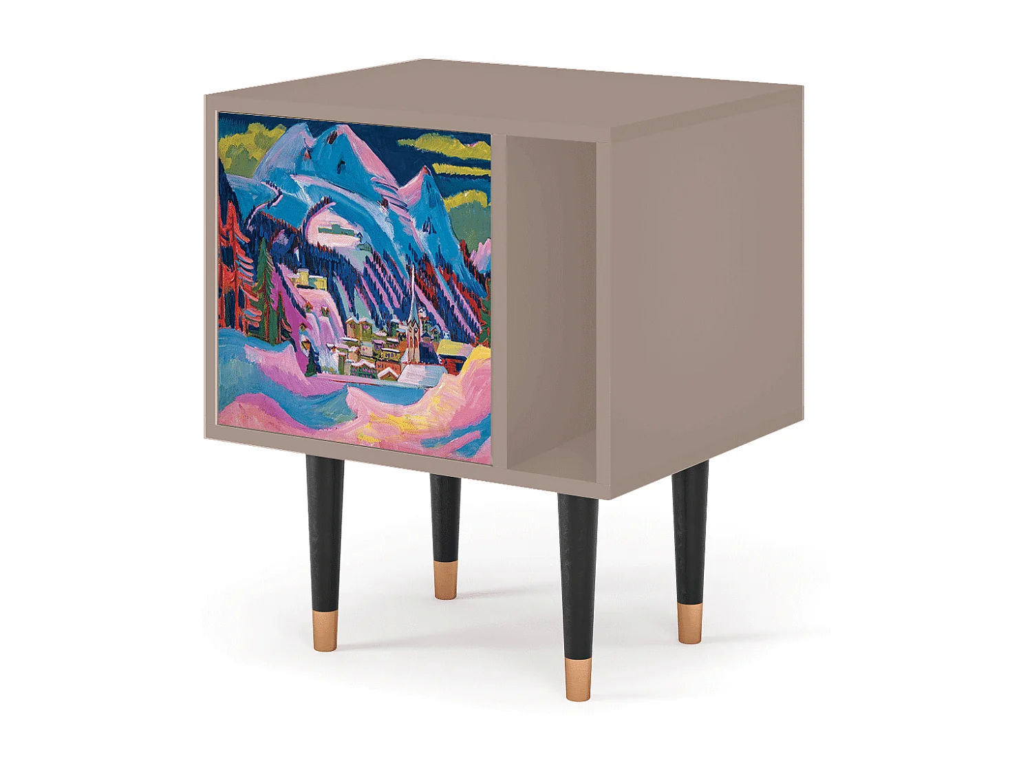 Table de nuit - 57х69х48 cm - S2 - Davos Winter, Latte