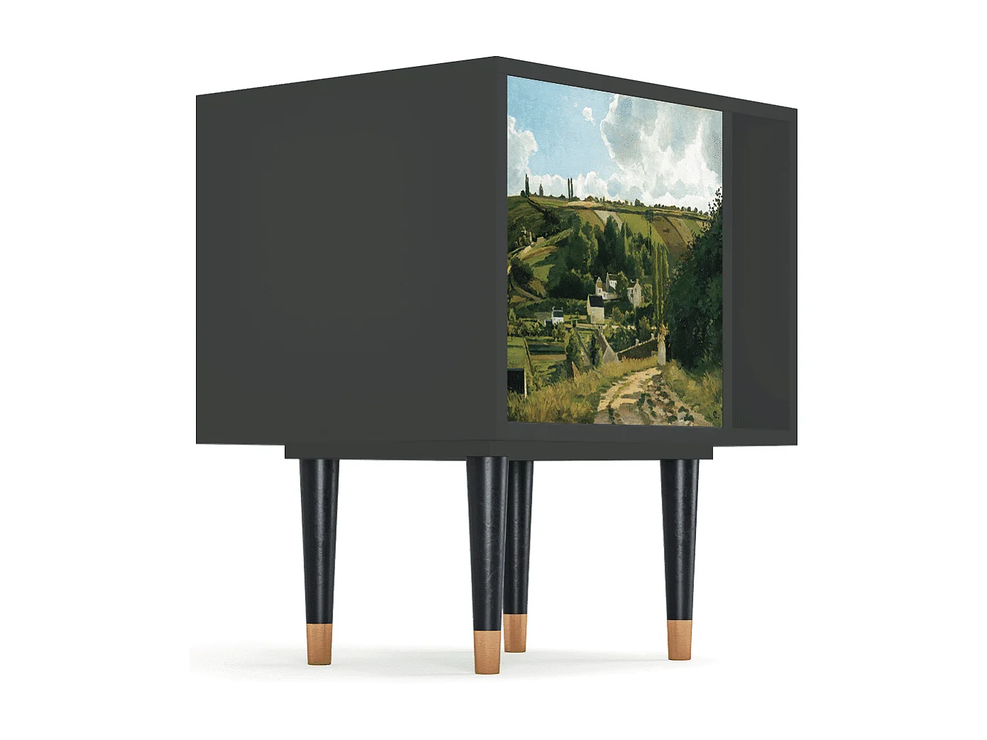 Stolik nocny - 57х69х48 cm - S2 - Jalais Hill by Pissarro, Antracyt