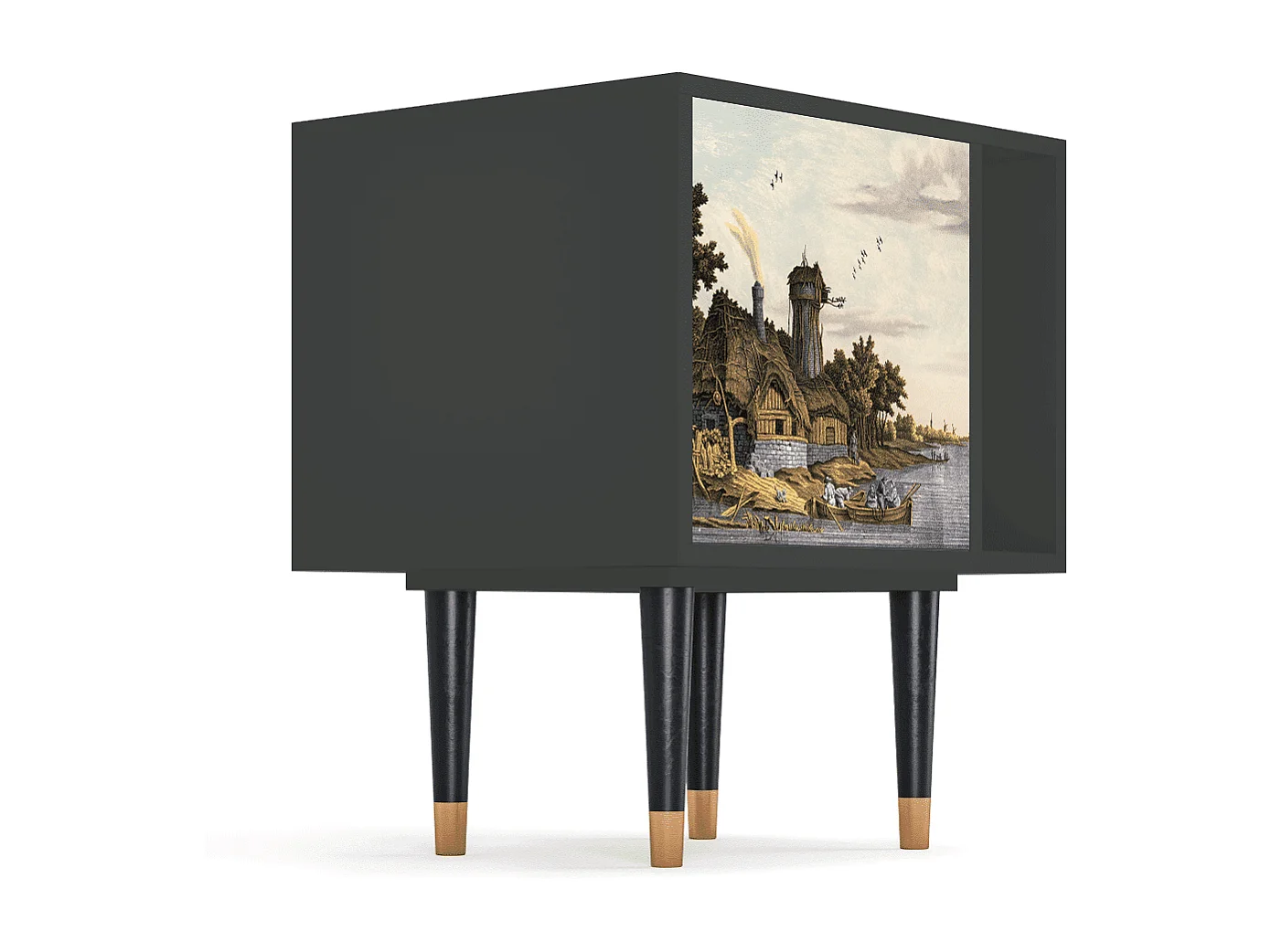 Criado-mudo - 57х69х48 cm - S2 - Mill along a River, Antracite