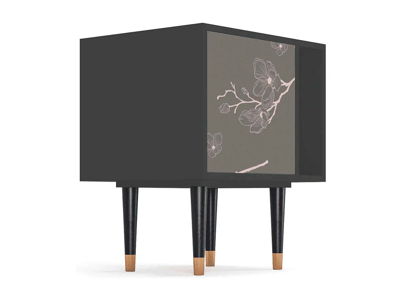 Table de nuit - 57х69х48 cm - S2 - Cherry Blossom, Anthracite