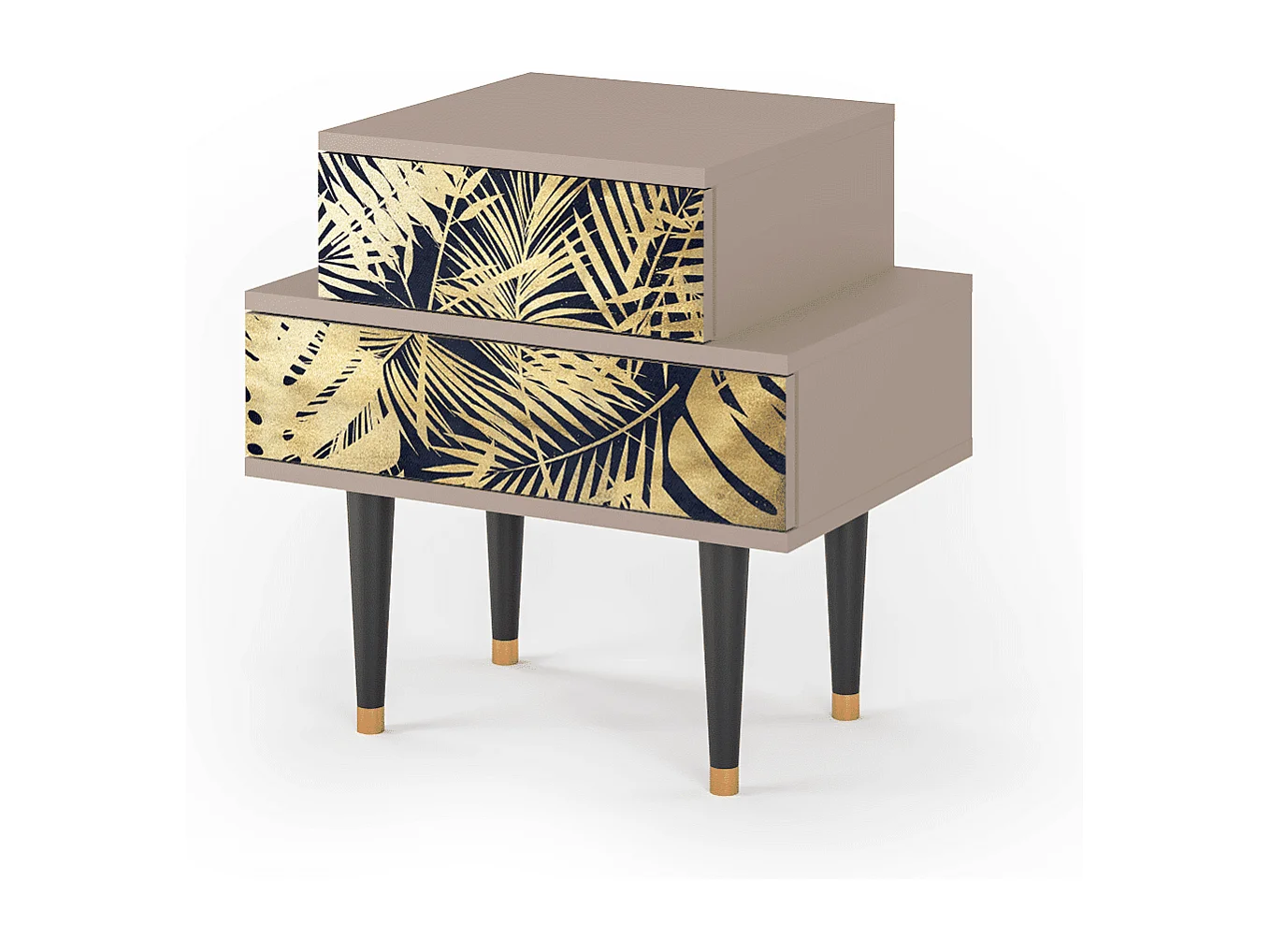 Table de nuit - 58х58х41 cm - NS1 - Jungle Vibes, Latte