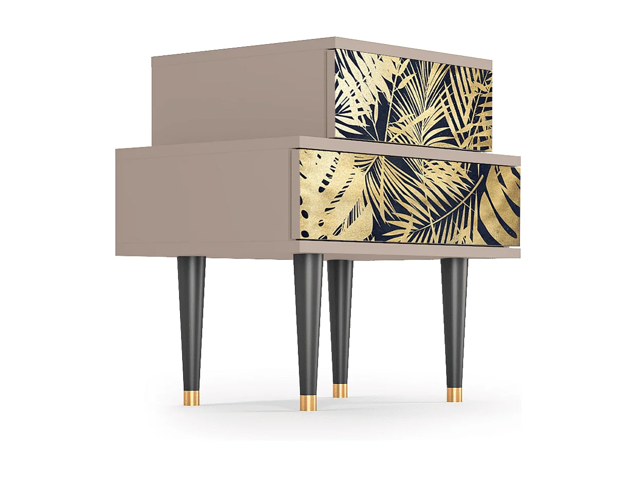 Table de nuit - 58х58х41 cm - NS1 - Jungle Vibes, Latte