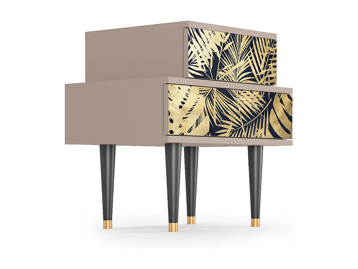 Comodino - 58х58х41 cm - NS1 - Jungle Vibes, Latte