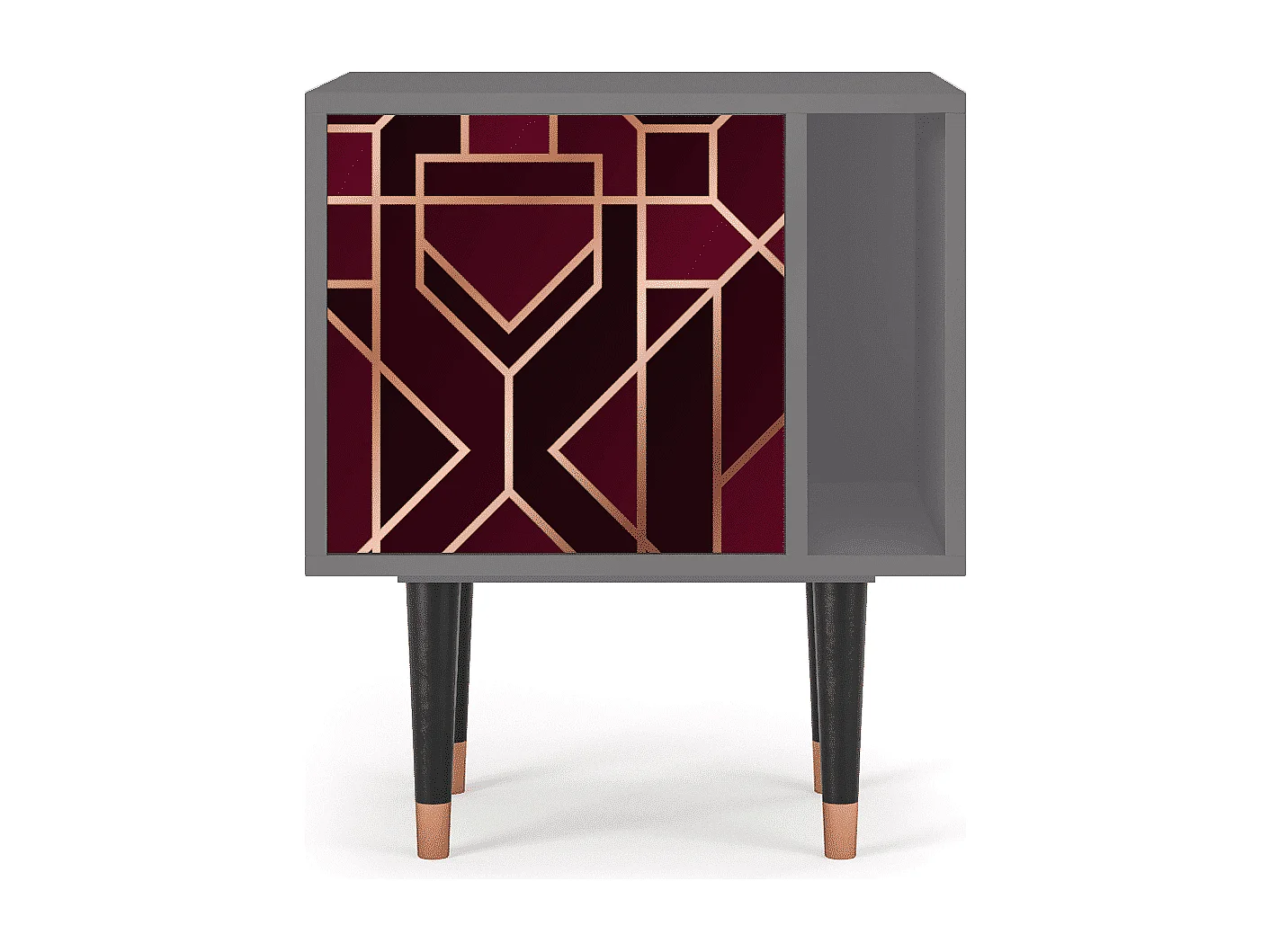 Table de nuit - 57х69х48 cm - S2 - Burgundy Jewelery, Gris