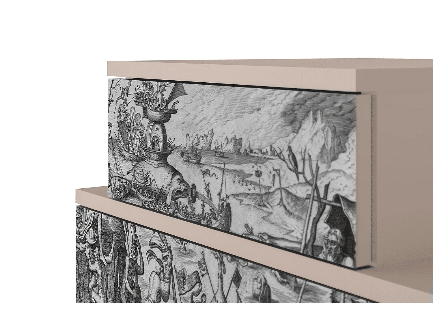 Stolik nocny - 58х58х41 cm - NS1 - The Temptation, Latte