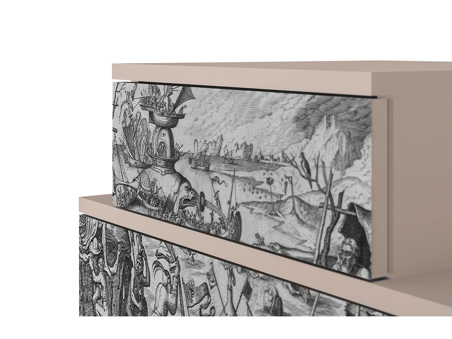 Stolik nocny - 58х58х41 cm - NS1 - The Temptation, Latte