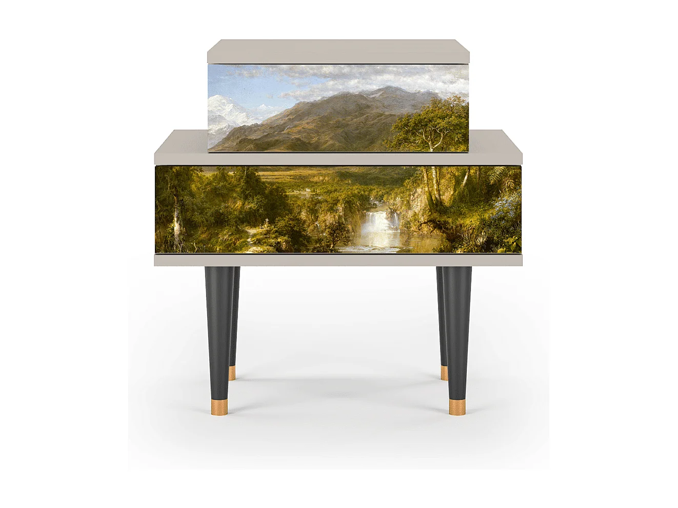 Table de nuit - 58х58х41 cm - NS1 - The Heart of the Andes , Sable