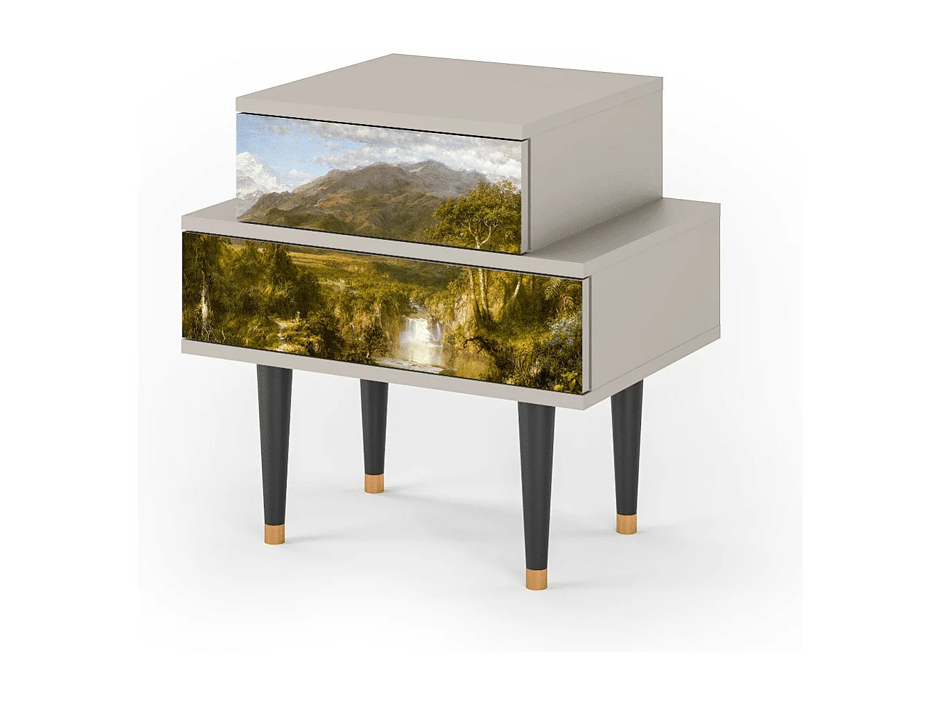 Table de nuit - 58х58х41 cm - NS1 - The Heart of the Andes , Sable