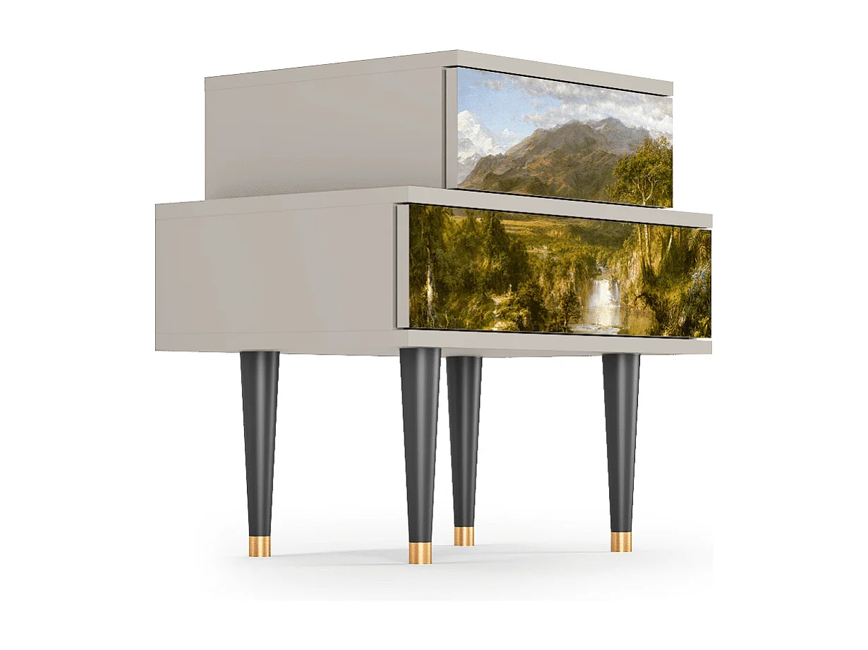 Table de nuit - 58х58х41 cm - NS1 - The Heart of the Andes , Sable