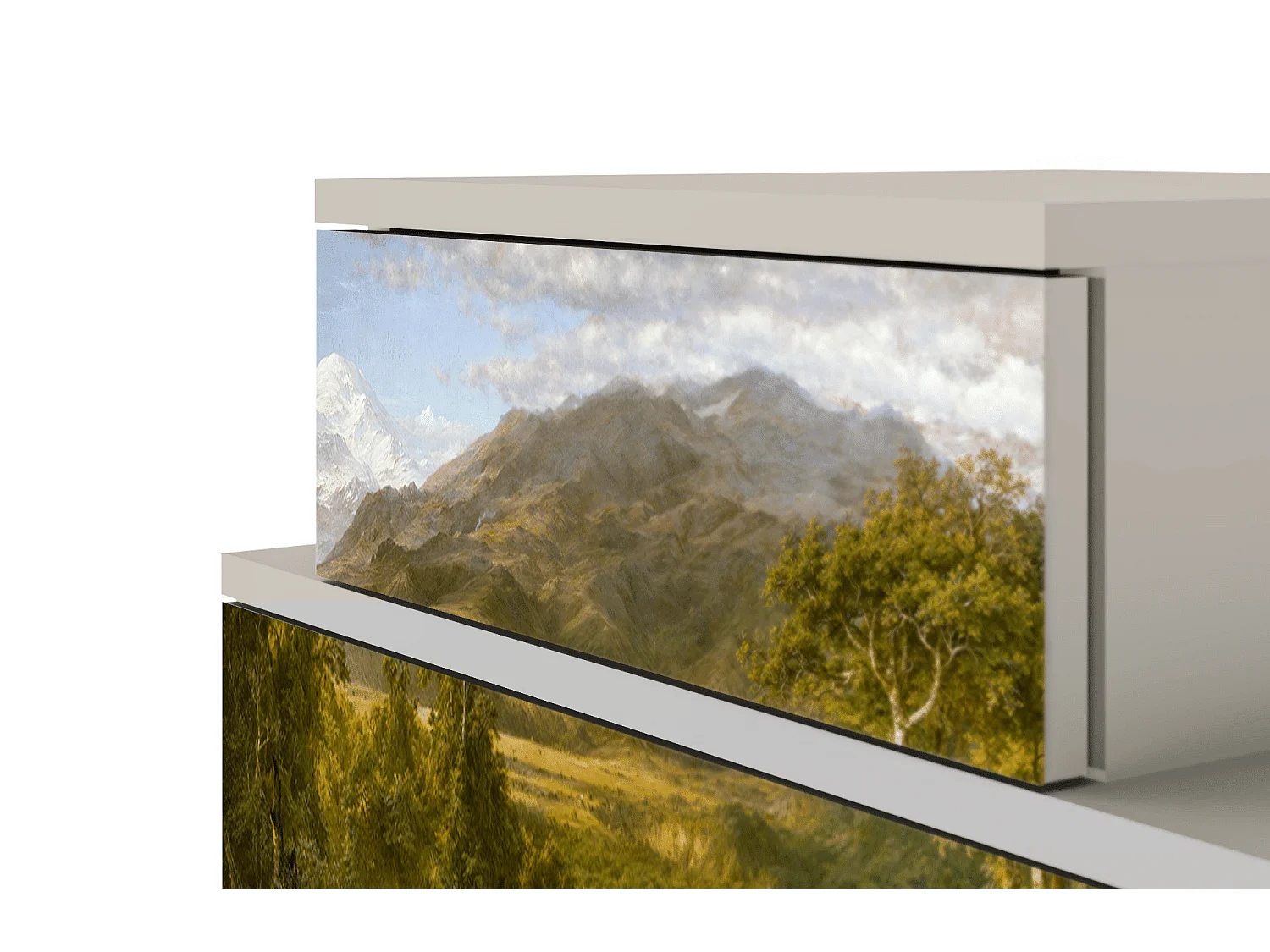 Table de nuit - 58х58х41 cm - NS1 - The Heart of the Andes , Sable