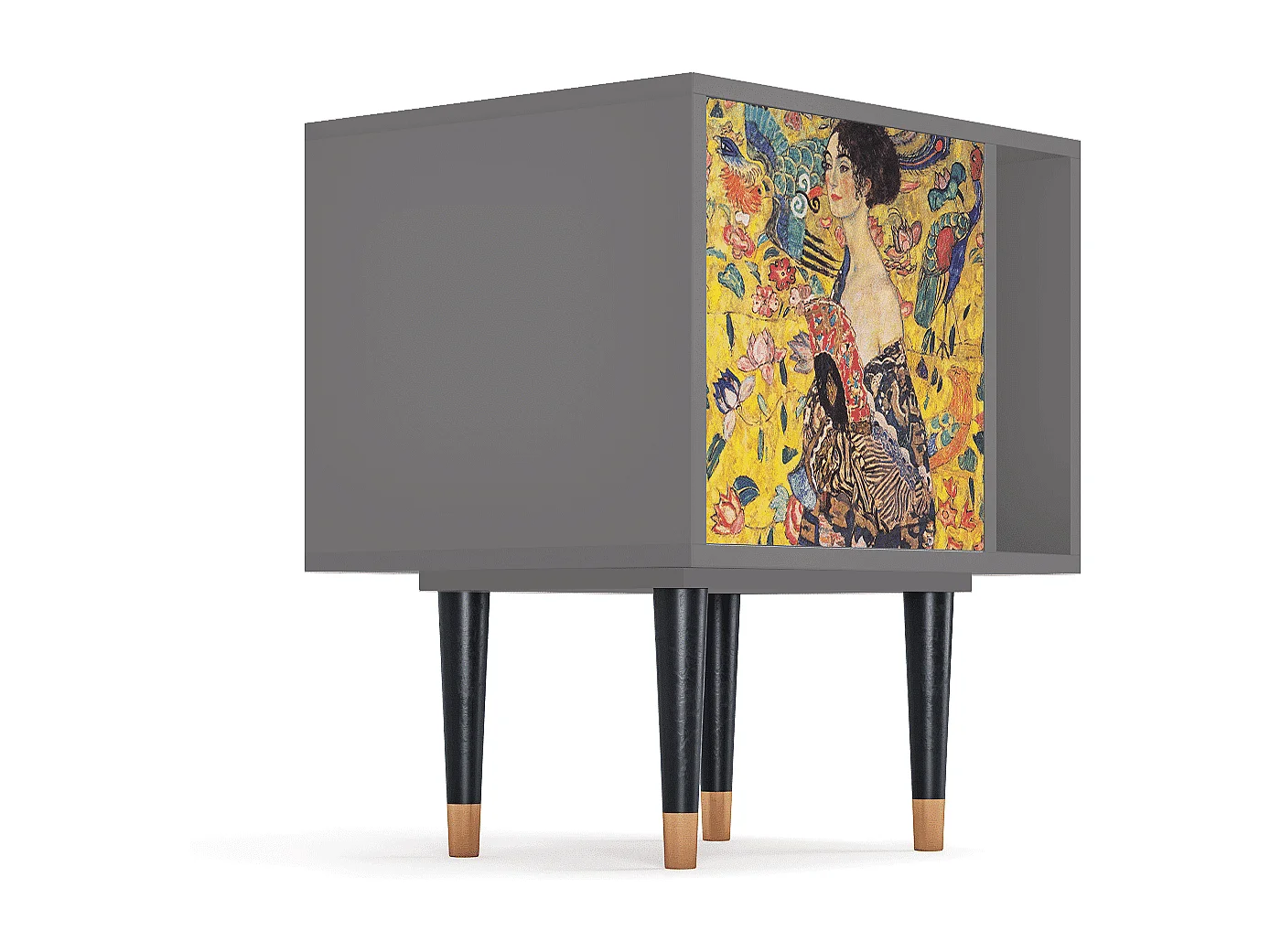 Table de nuit - 57х69х48 cm - S2 - Lady with Fan by Klimt, Gris