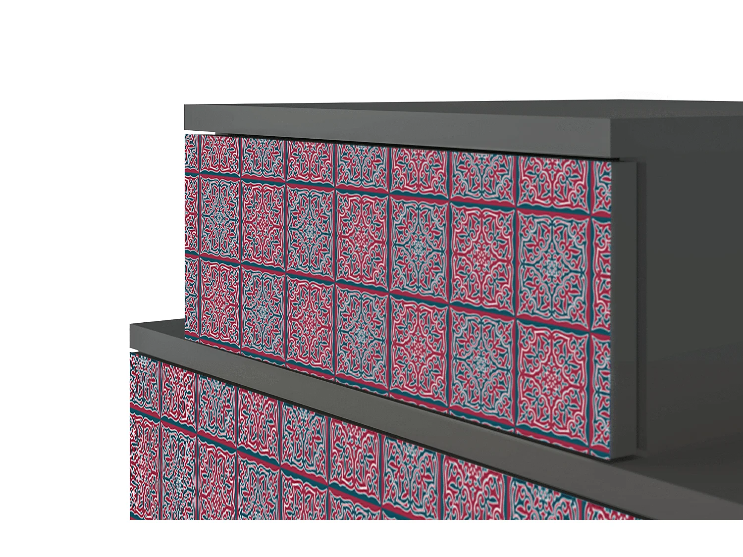 Table de nuit - 58х58х41 cm - NS1 - Riviera Mosaic, Anthracite