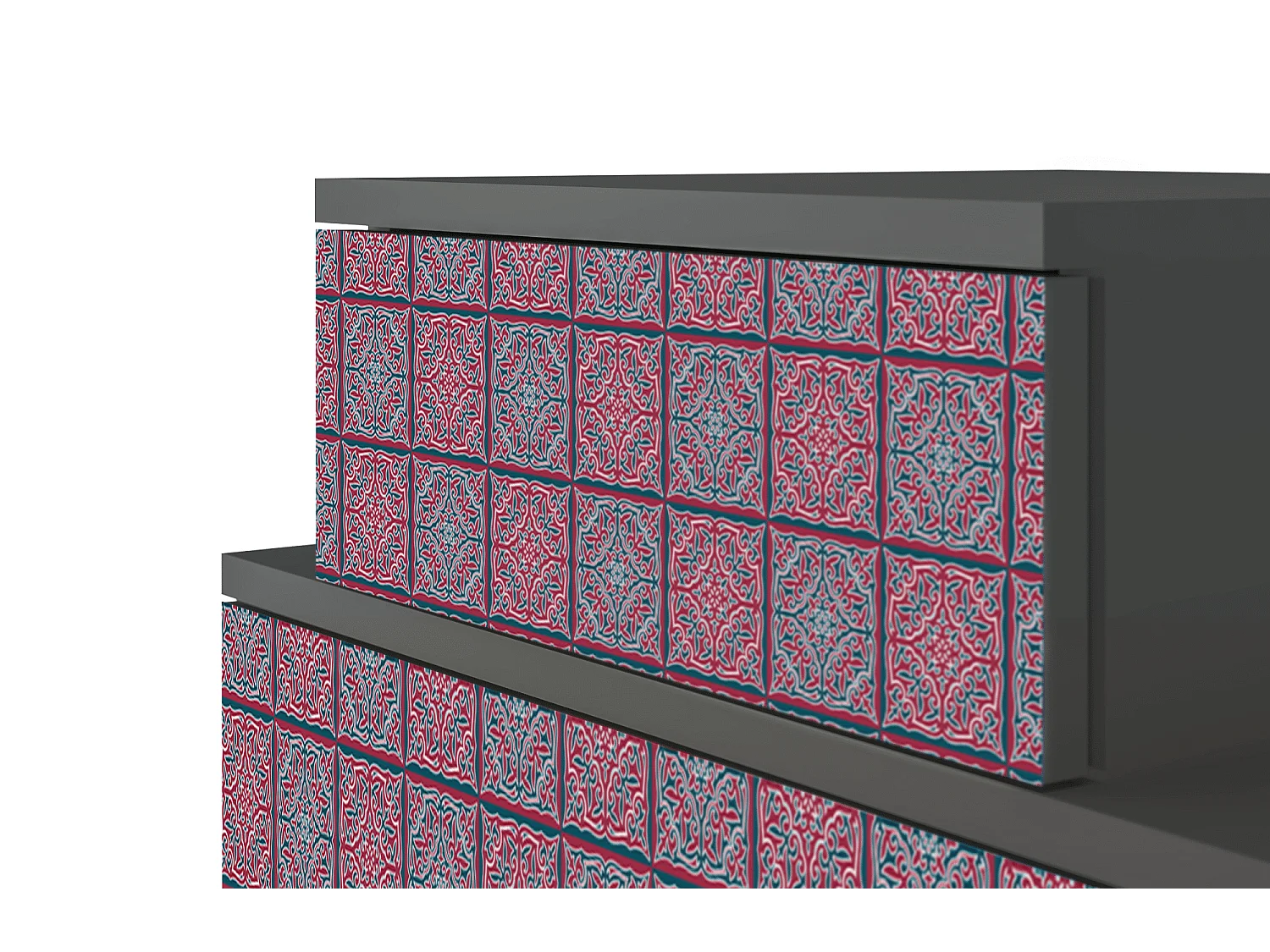 Criado-mudo - 58х58х41 cm - NS1 - Riviera Mosaic, Antracite