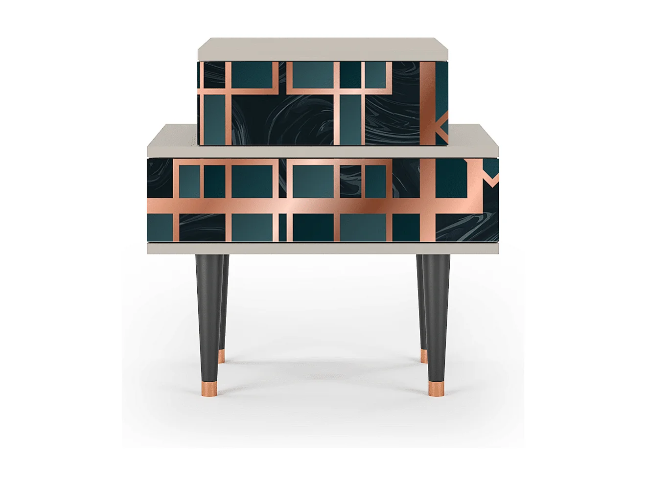 Table de nuit - 58х58х41 cm - NS1 - Emerald Metro, Sable