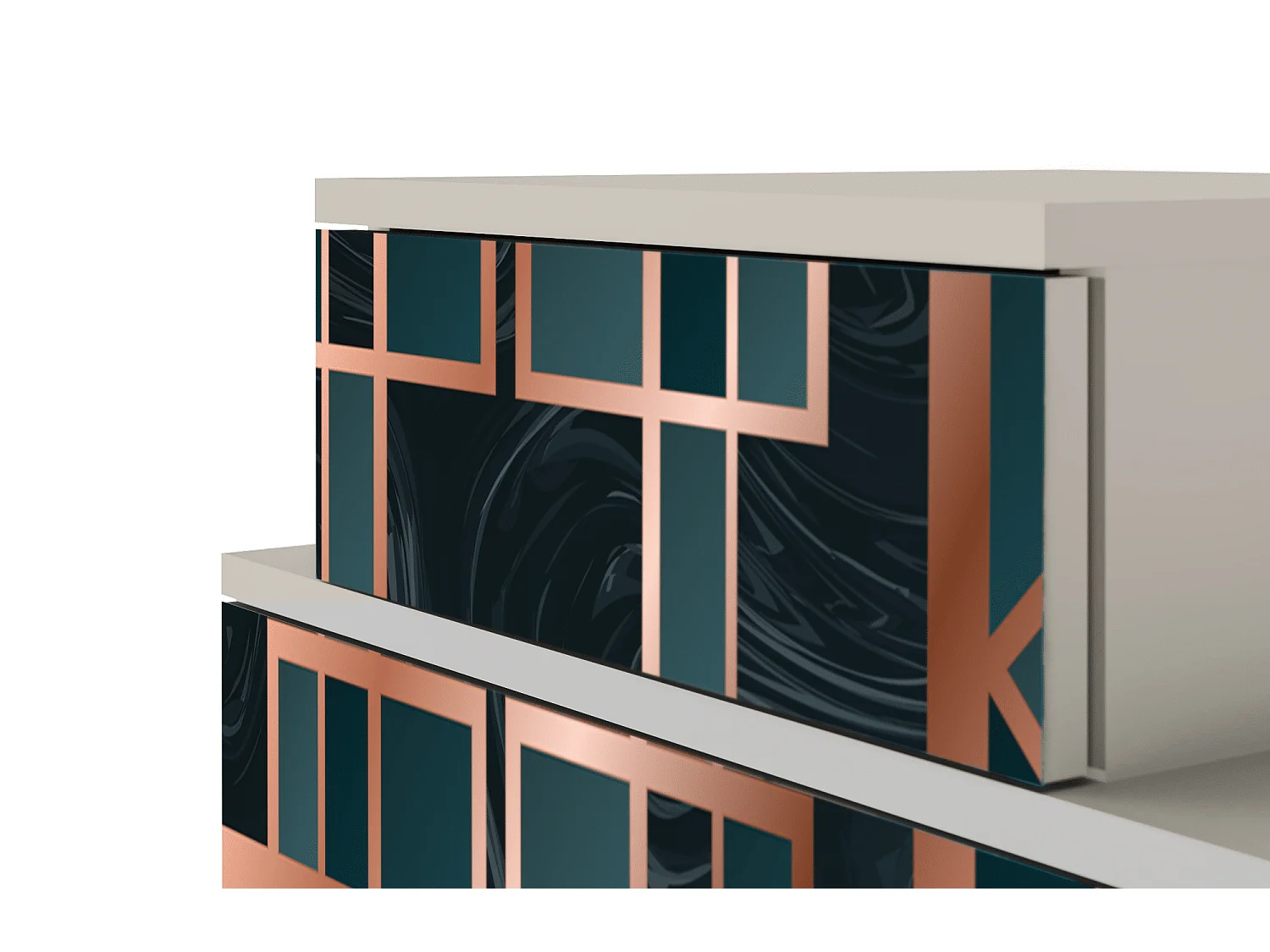 Table de nuit - 58х58х41 cm - NS1 - Emerald Metro, Sable