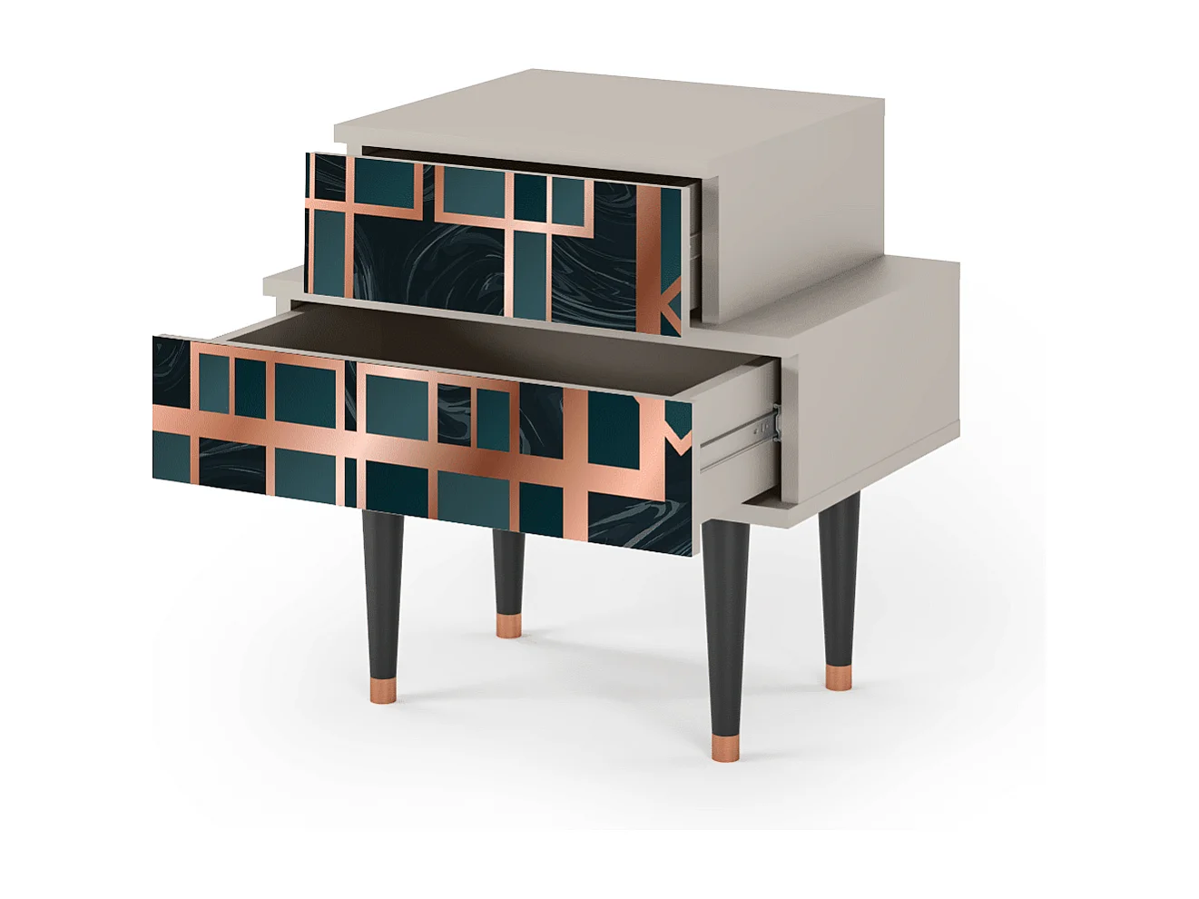 Table de nuit - 58х58х41 cm - NS1 - Emerald Metro, Sable