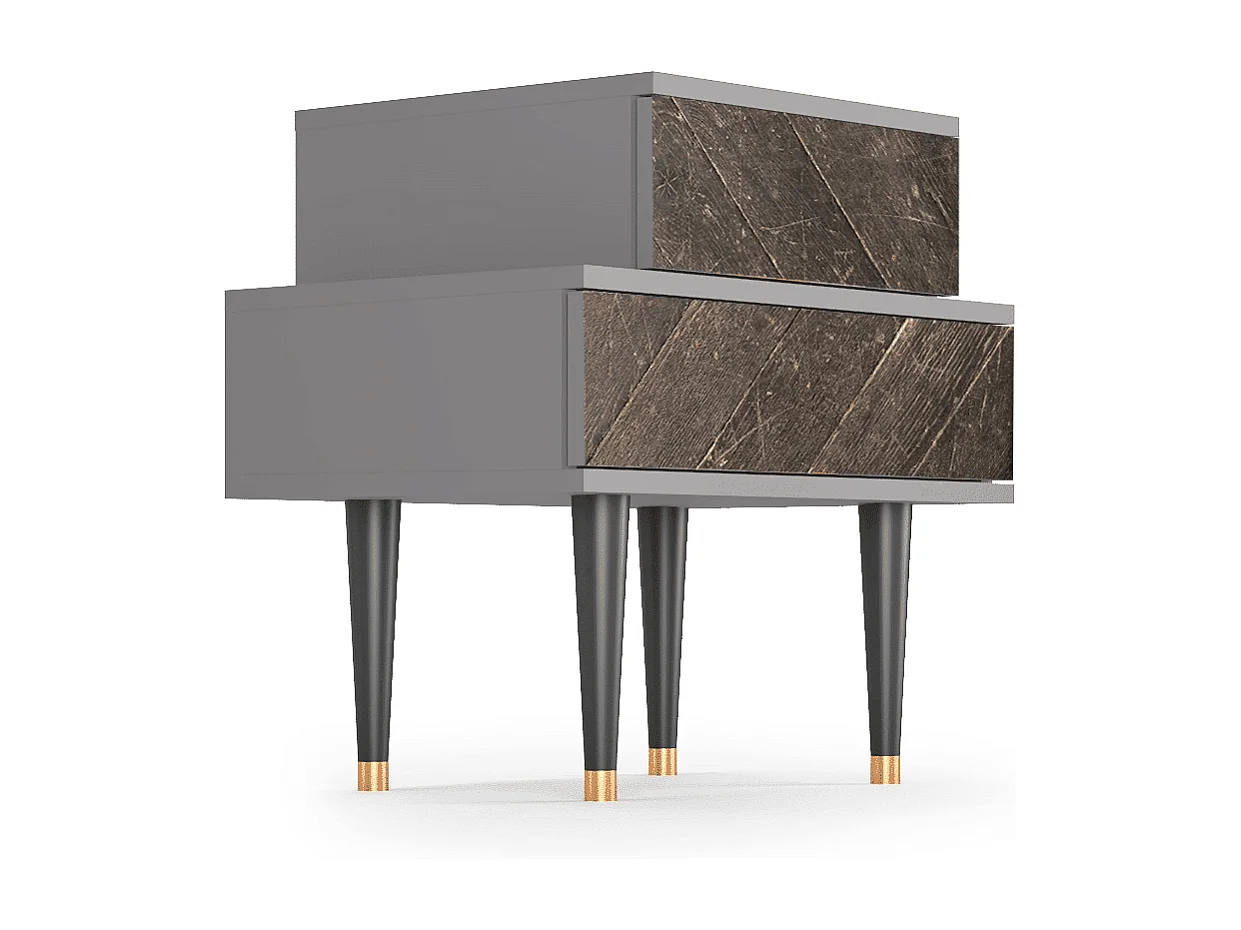 Table de nuit - 58х58х41 cm - NS1 - Wise Tree, Gris