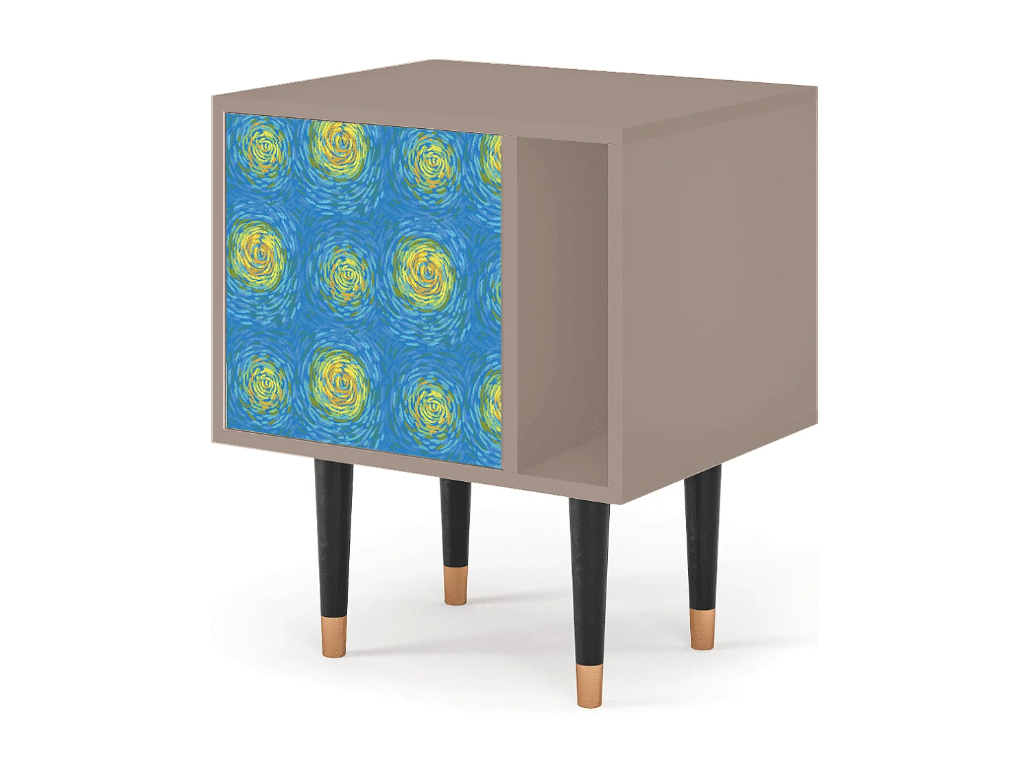 Stolik nocny - 57х69х48 cm - S2 - Van Gogh Lights, Latte