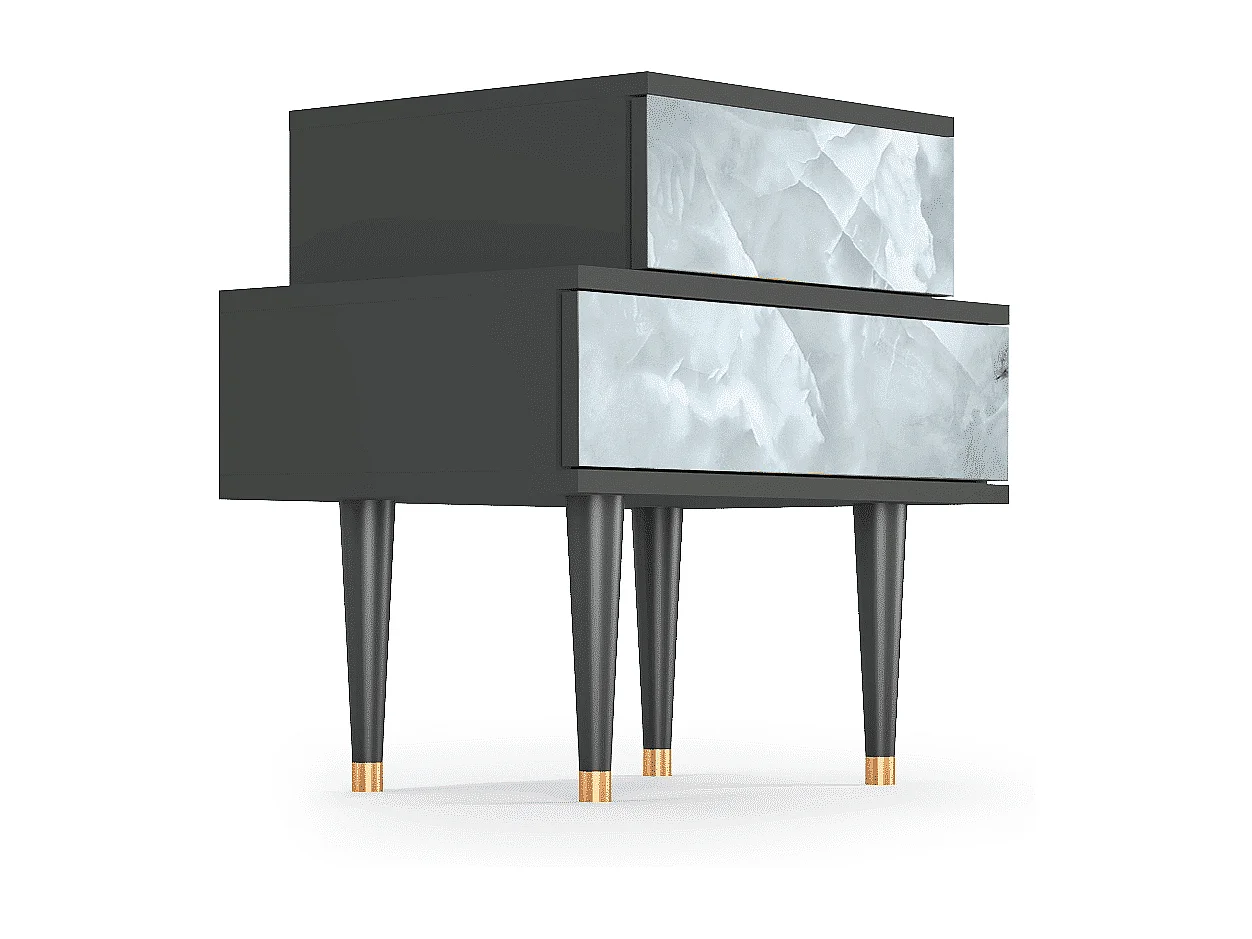 Table de nuit - 58х58х41 cm - NS1 - The Onyx, Anthracite