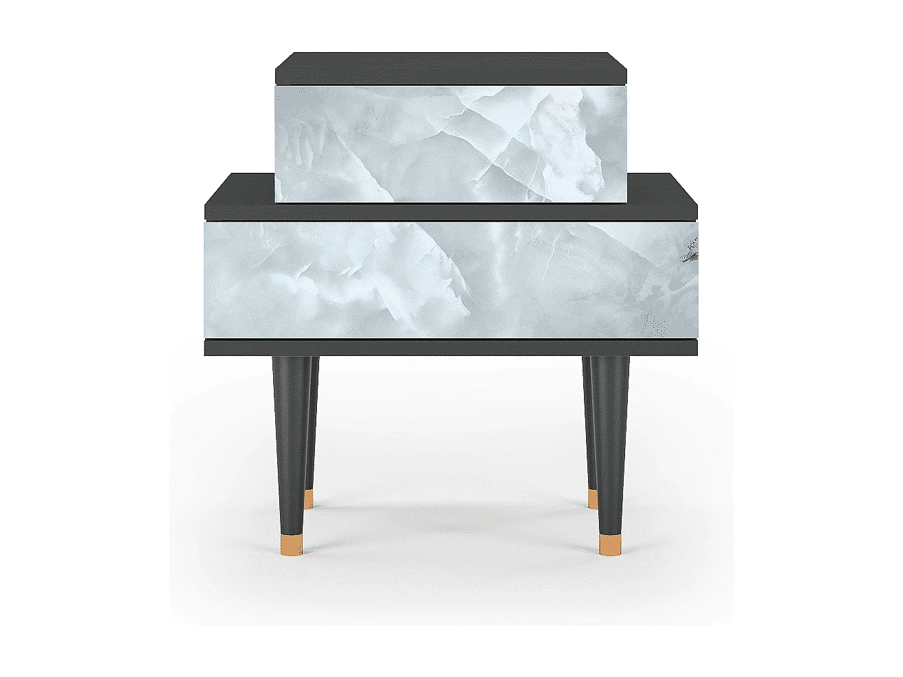 Table de nuit - 58х58х41 cm - NS1 - The Onyx, Anthracite