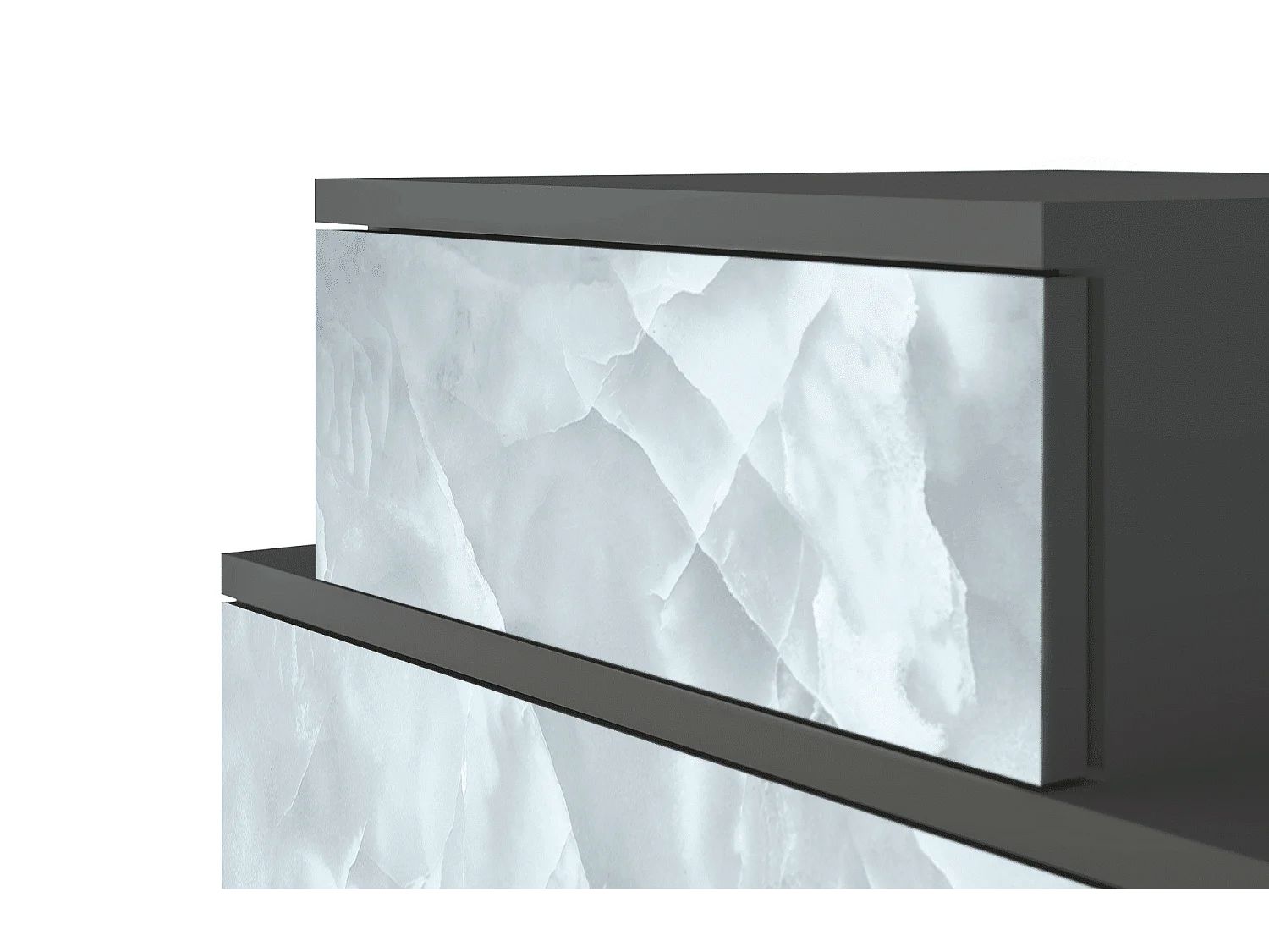 Table de nuit - 58х58х41 cm - NS1 - The Onyx, Anthracite