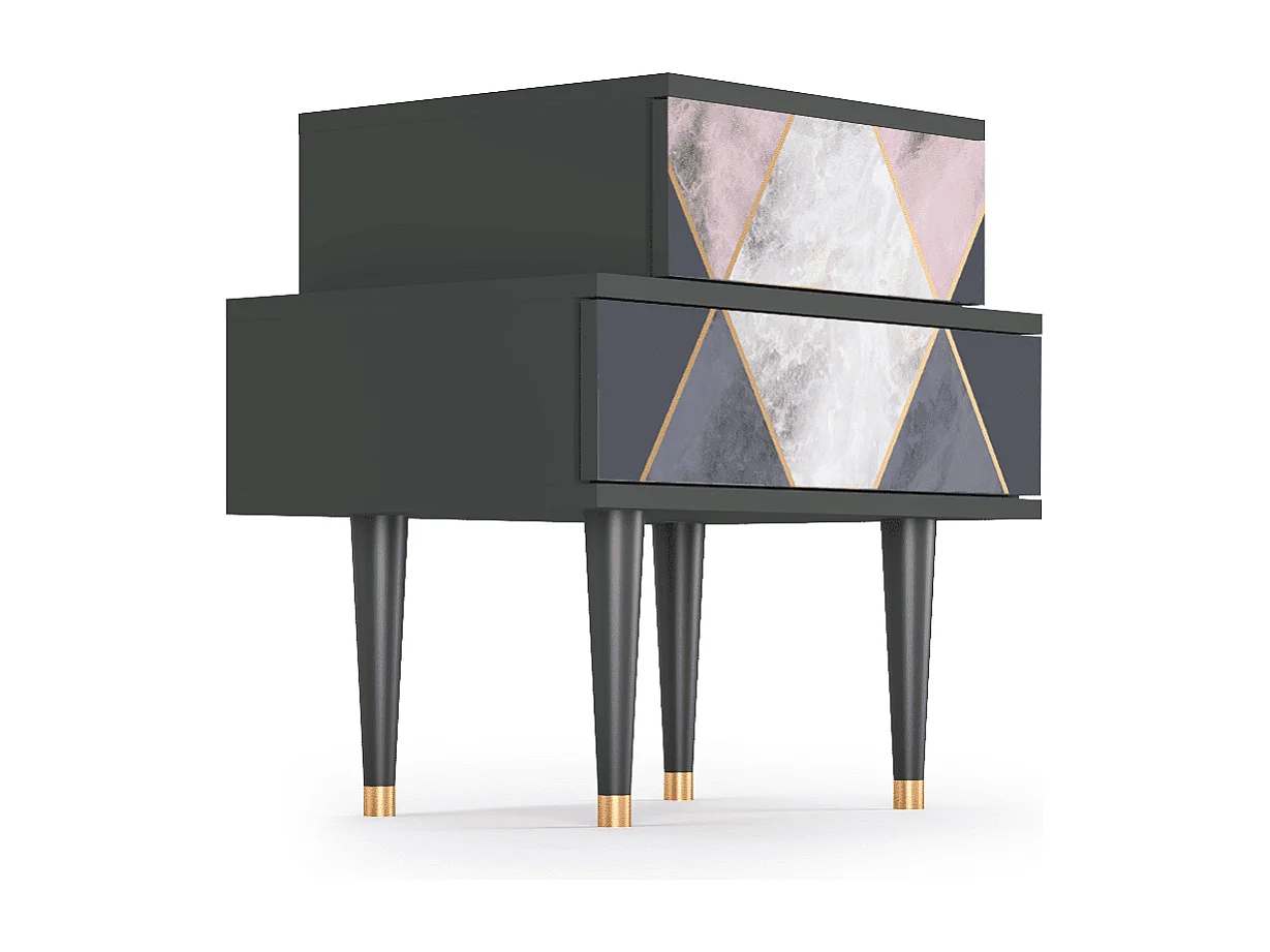 Stolik nocny - 58х58х41 cm - NS1 - Ideal Harmony, Antracyt