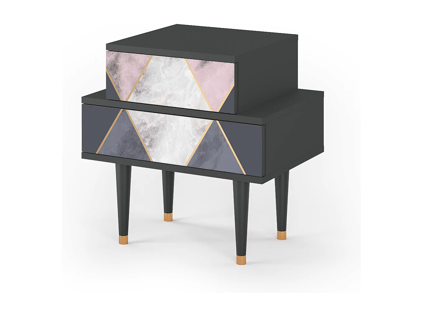 Table de nuit - 58х58х41 cm - NS1 - Ideal Harmony, Anthracite