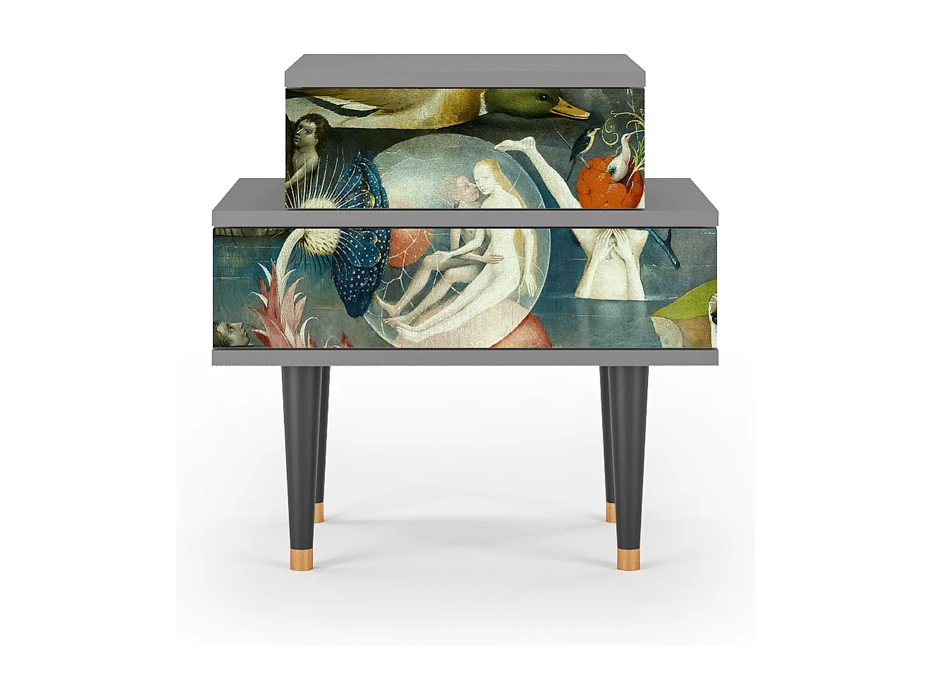 Table de nuit - 58х58х41 cm - NS1 - The Garden Of by Bosch, Gris