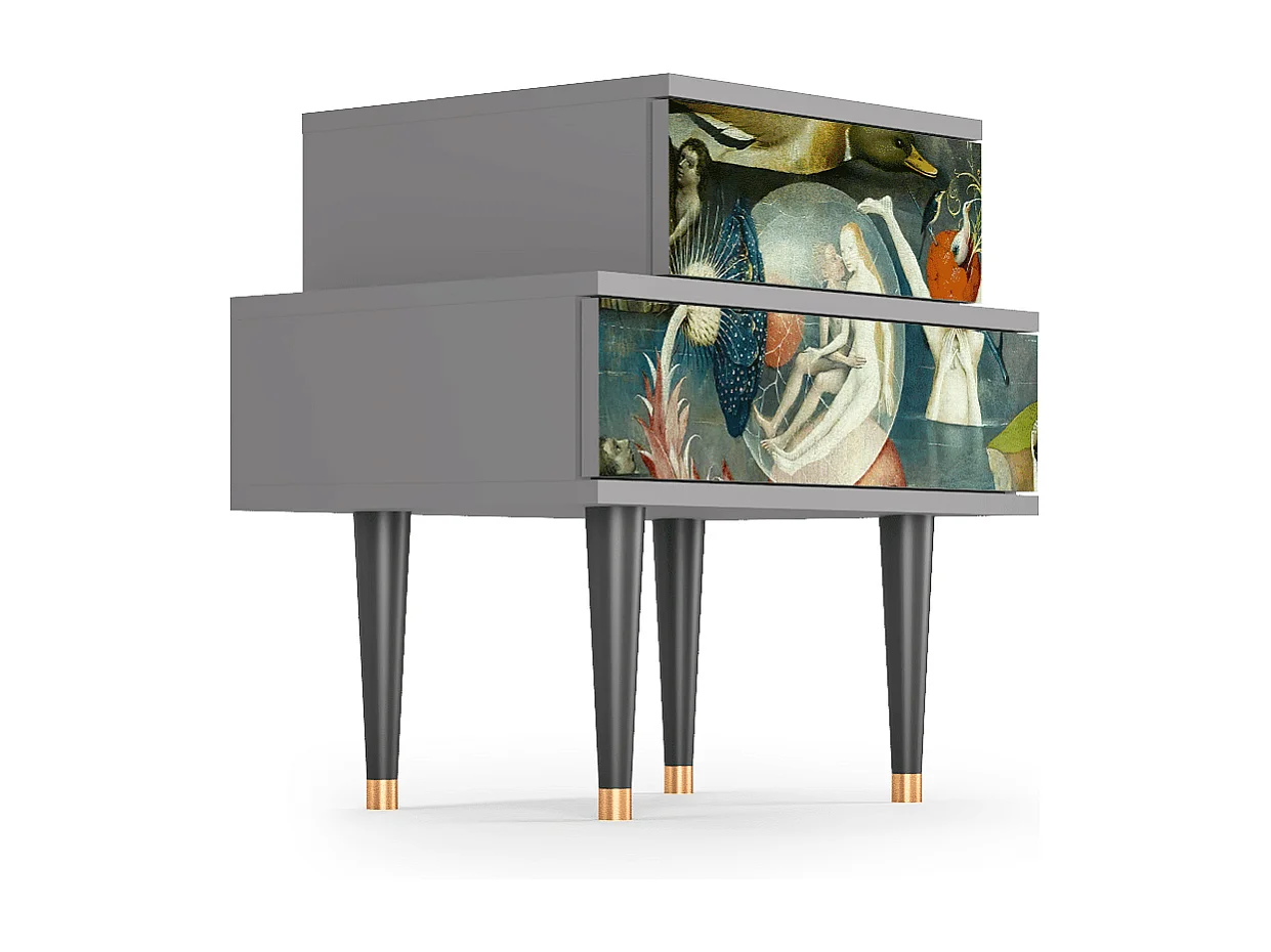 Table de nuit - 58х58х41 cm - NS1 - The Garden Of by Bosch, Gris