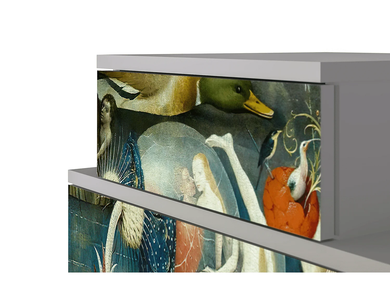 Stolik nocny - 58х58х41 cm - NS1 - The Garden Of by Bosch, Szary