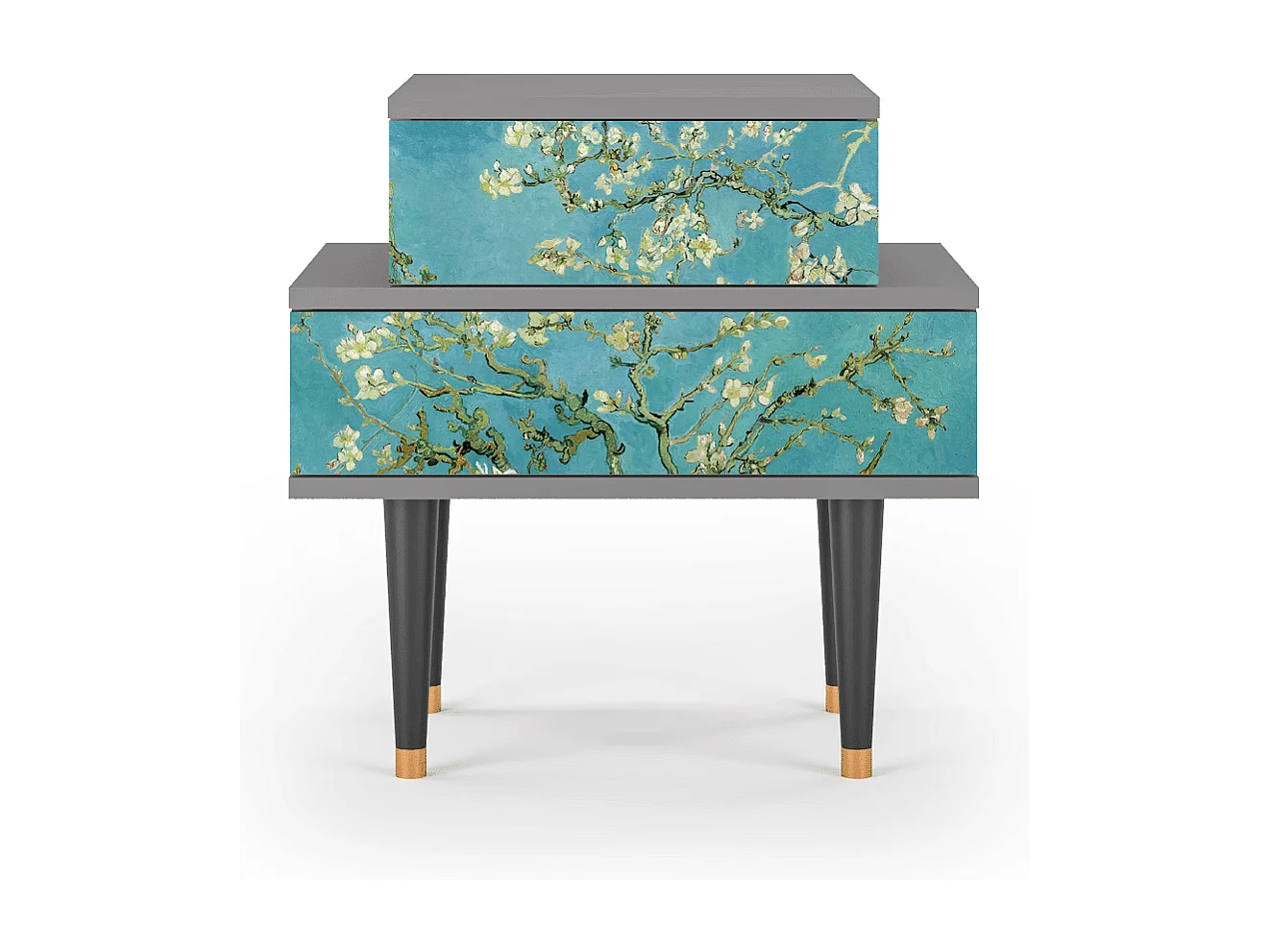 Nachtkastje - 58х58х41 cm - NS1 - Almond Blossom, Grijs