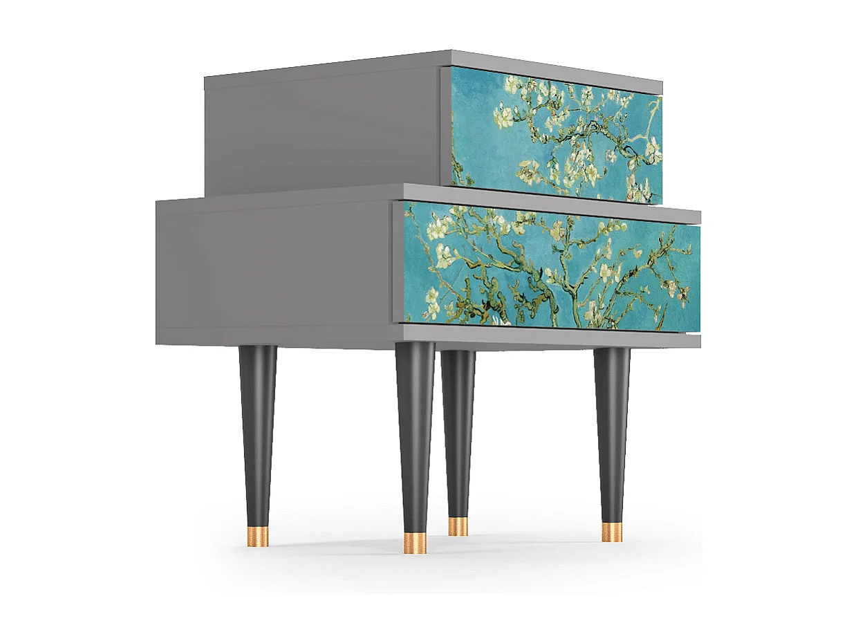 Table de nuit - 58х58х41 cm - NS1 - Almond Blossom, Gris