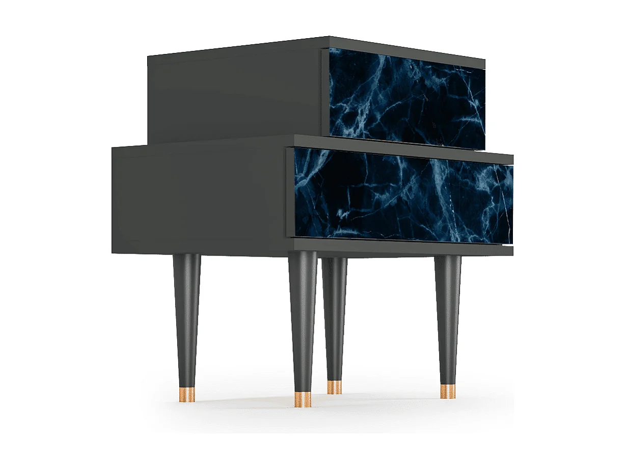 Comodino - 58х58х41 cm - NS1 - Deep Ocean, Antracite