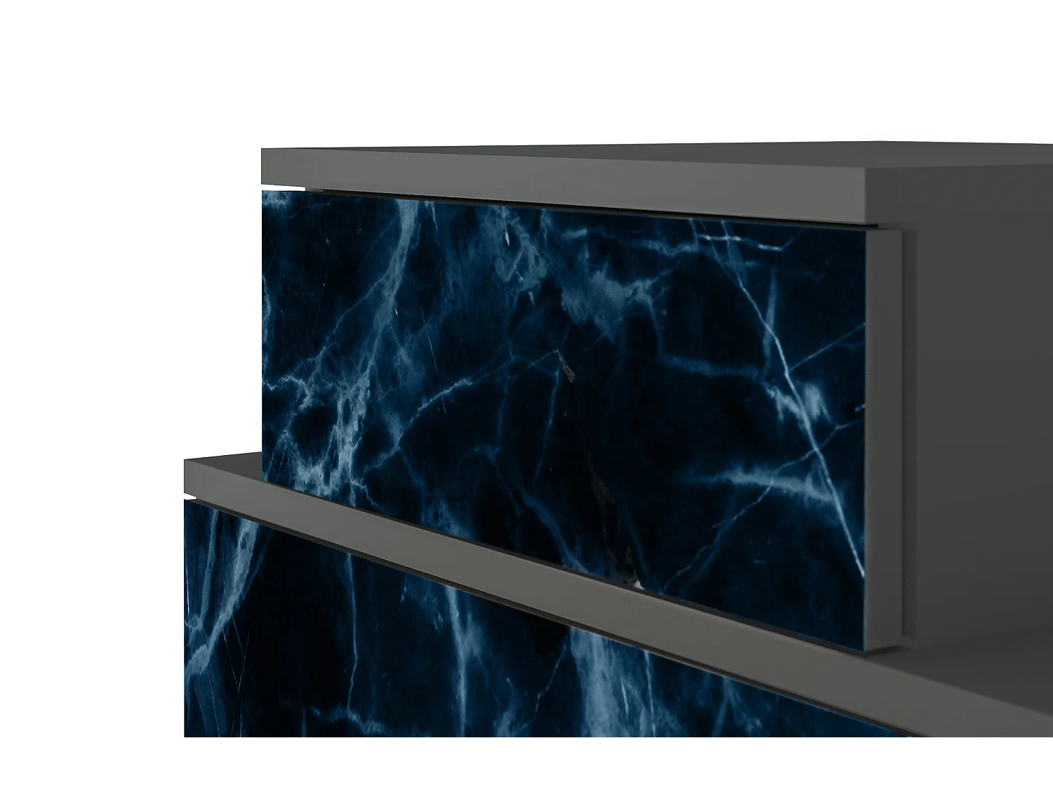 Comodino - 58х58х41 cm - NS1 - Deep Ocean, Antracite