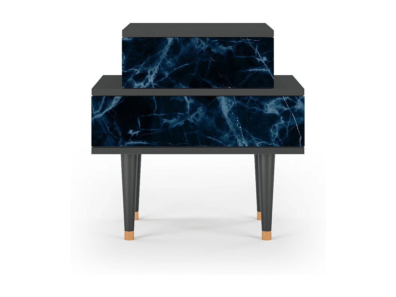 Table de nuit - 58х58х41 cm - NS1 - Deep Ocean, Anthracite