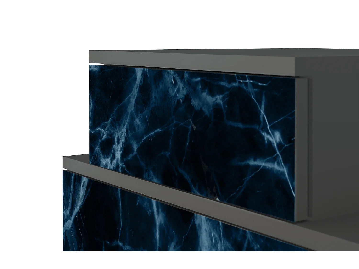 Criado-mudo - 58х58х41 cm - NS1 - Deep Ocean, Antracite