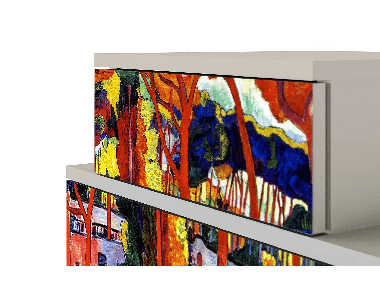 Stolik nocny - 58х58х41 cm - NS1 - The Turning Road, Piaskowy