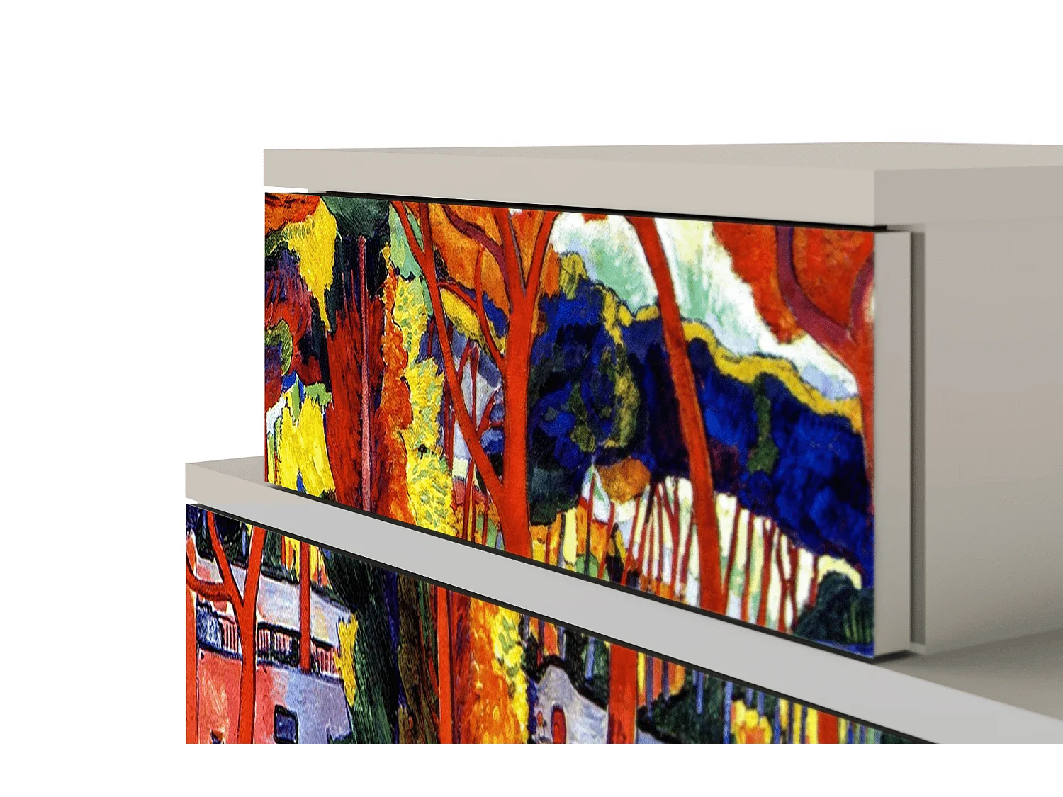 Stolik nocny - 58х58х41 cm - NS1 - The Turning Road, Piaskowy