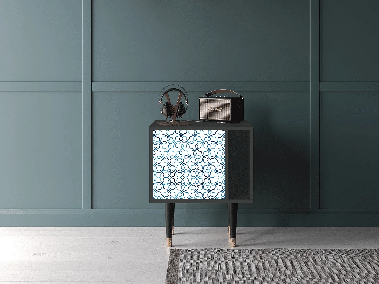 Table de nuit - 57х69х48 cm - S2 - Marine Strings, Anthracite