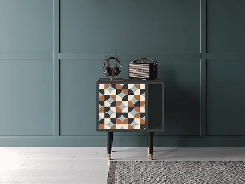 Stolik nocny - 57х69х48 cm - S2 - Brown Sensation, Antracyt