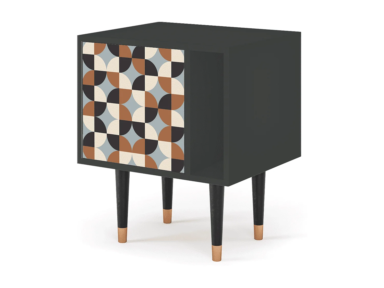 Stolik nocny - 57х69х48 cm - S2 - Brown Sensation, Antracyt