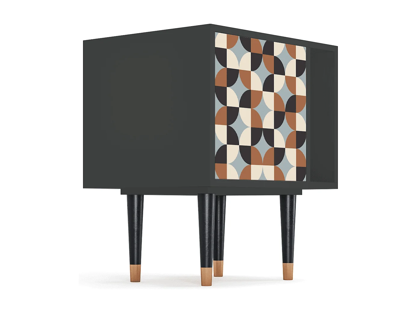 Stolik nocny - 57х69х48 cm - S2 - Brown Sensation, Antracyt