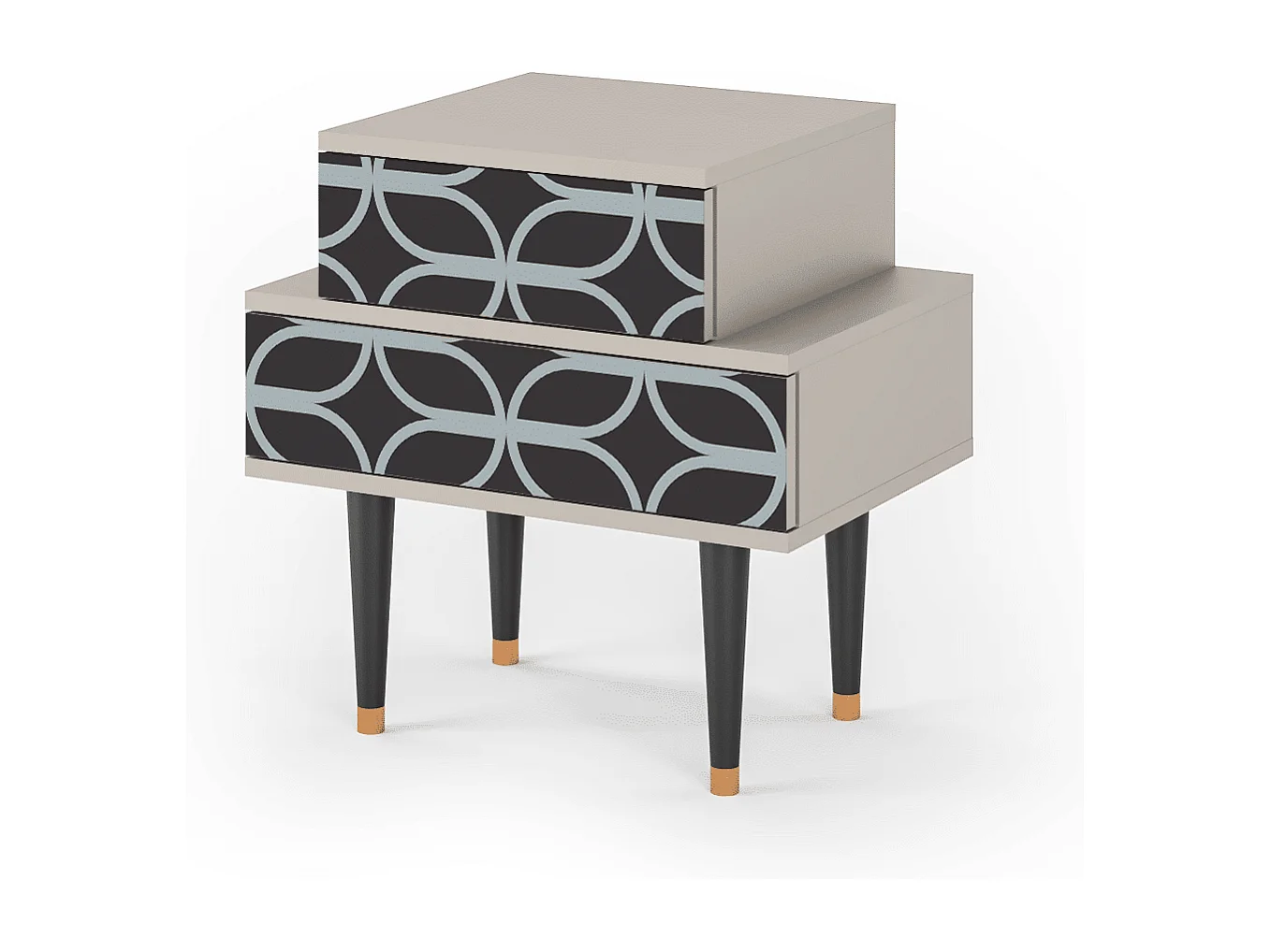 Table de nuit - 58х58х41 cm - NS1 - Braided Blue, Sable